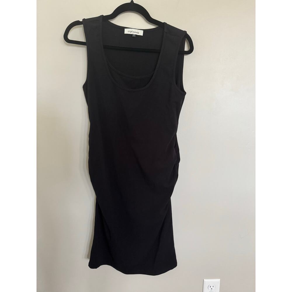 NWOT Angel Maternity Classic Sleeveless Cotton Black Nursing Dress SZ S - Picture 5 of 8